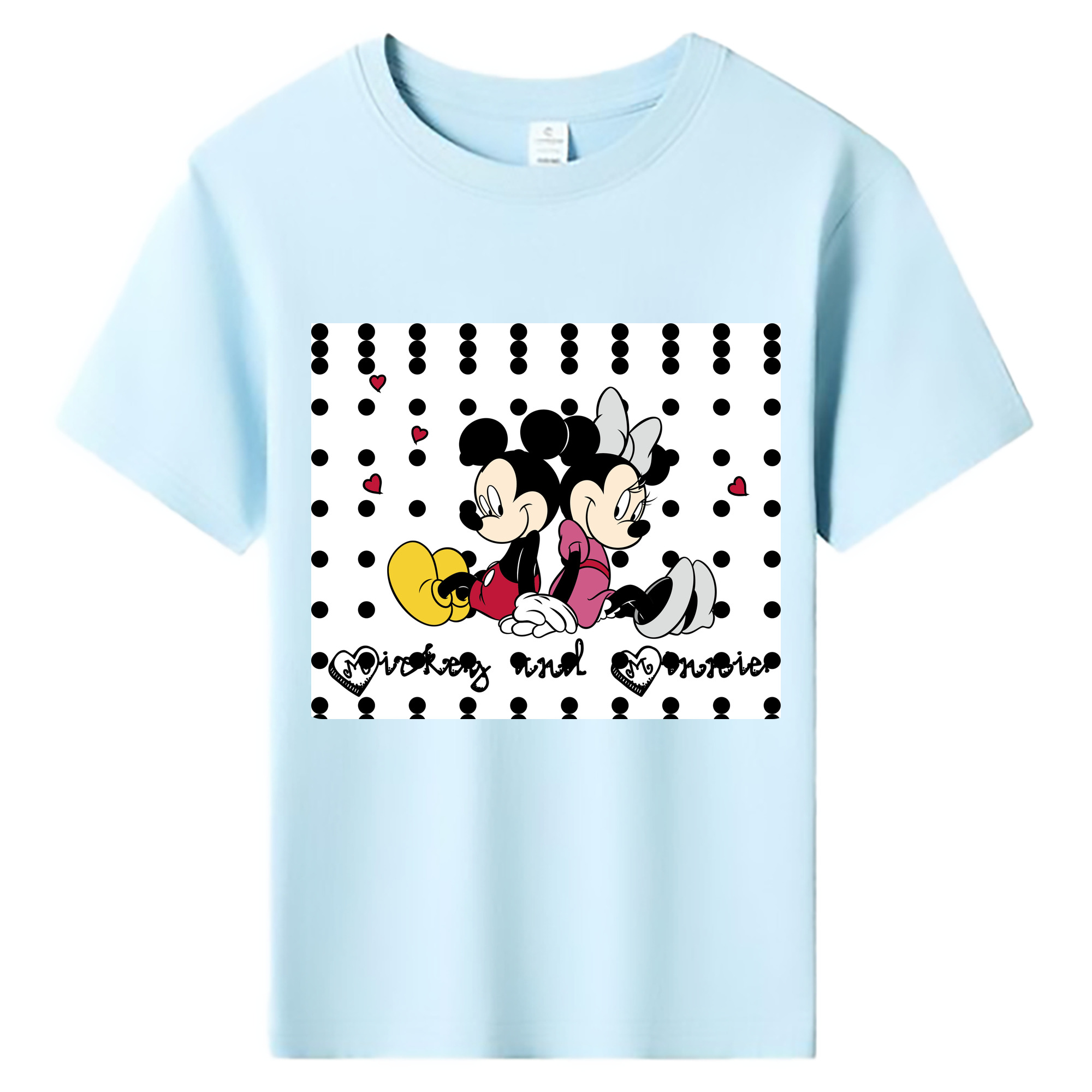 ミッキーマウス Mickey Mouse 綿100％キッズTシャツ（フロントプリント）